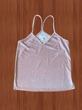 Madewell Pink Velvet Racerback Cami - Small